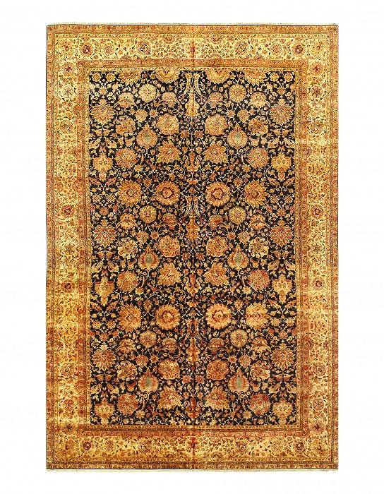 Navy Blue Hand Knotted Agra 12' X 18': Navy Blue Hand Knotted Agra 12' X 18' - New, Agra, Hand-Knotted, Lamb's Wool, 300 -26051- 862.This item is part of our fine auction collection which includes many fine home accessories including antiq