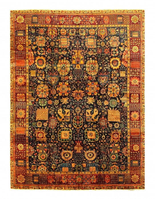 Navy Blue Hand Knotted Agra Rug 12'5'' X 16'6'': Navy Blue Hand Knotted Agra Rug 12'5'' X 16'6'' - New, Agra, Hand-Knotted, Lamb's Wool, 300 -22643- 862.This item is part of our fine auction collection which includes many fine home accessories inclu