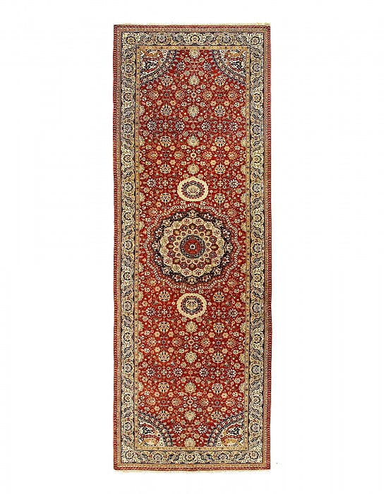 Fine Hand Knotted Indian Agra runner 6'1''X 18': Fine Hand Knotted Indian Agra runner 6'1''X 18' - New, Agra, Hand-Knotted, Lamb's Wool, 300 -D08799- 862.This item is part of our fine auction collection which includes many fine home accessories incl