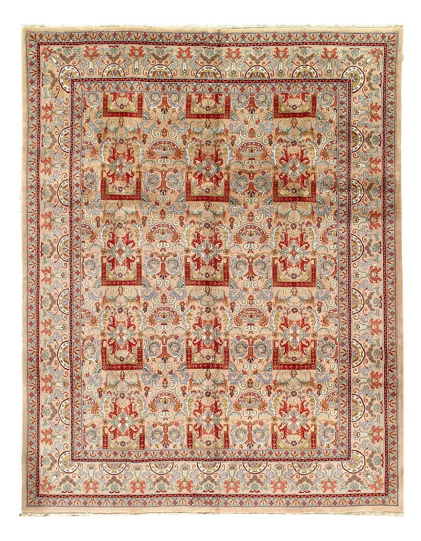 Fine Hand Knotted Augra 9'X 12': Fine Hand Knotted Augra 9'X 12' - NEW, Agra, Hand-Knotted, Lamb's Wool, 300 -W54976- 862.This item is part of our fine auction collection which includes many fine home accessories including antique ru