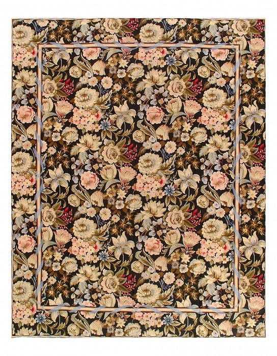 Hand-woven Wool French Aubusson Rug 7'8'' X 9'11'': Hand-woven Wool French Aubusson Rug 7'8'' X 9'11'' - , Abussan, Hand-Knotted, Flat Weave, 300 -14888- 862.This item is part of our fine auction collection which includes many fine home accessories inc