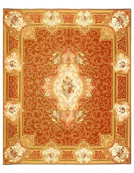 Light Brown Fine Hand Knotted Aubusson Rug 8' X 9'9'': Light Brown Fine Hand Knotted Aubusson Rug 8' X 9'9'' - , Abussan, Hand-Knotted, Flat Weave, 300 -20304- 862.This item is part of our fine auction collection which includes many fine home accessories 