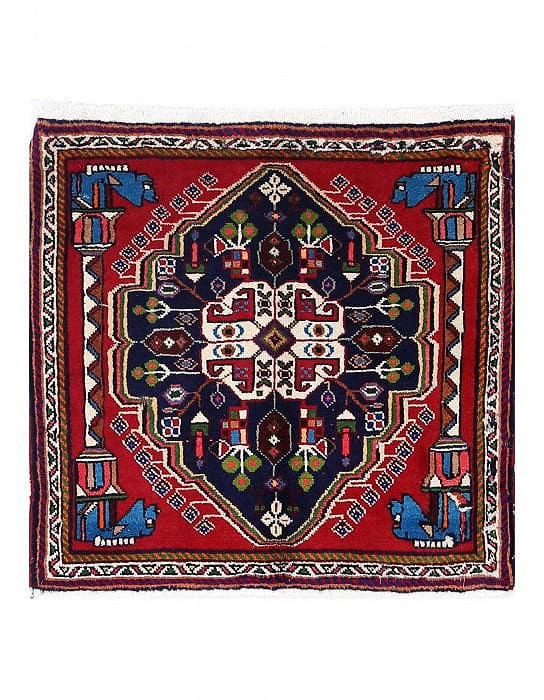Fine Hand knotted Persian square Abadeh rug 2'1'' X 2'2'': Fine Hand knotted Persian square Abadeh rug 2'1'' X 2'2'' - 1980, Abadeh, Hand-Knotted, Lamb's Wool, 300 -D13439- 862.This item is part of our fine auction collection which includes many fine home acc