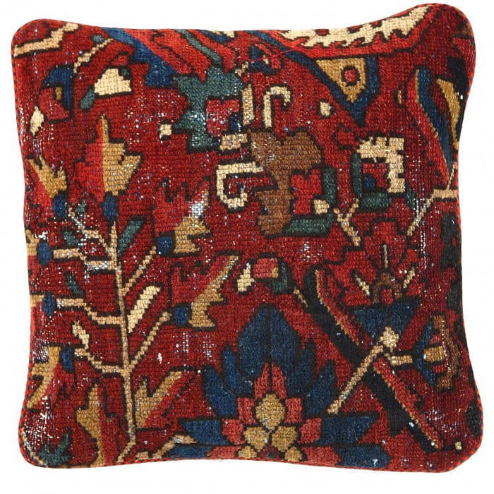 Pasargad Vintage Hand Knotted Farahan Rug Pillow 20": Pasargad Vintage Hand Knotted Farahan Rug Pillow 20" - N/A, Farahan, Hand-Woven, Lamb's Wool, 300 -K 186 A- 862.This item is part of our fine auction collection which includes many fine home accessori