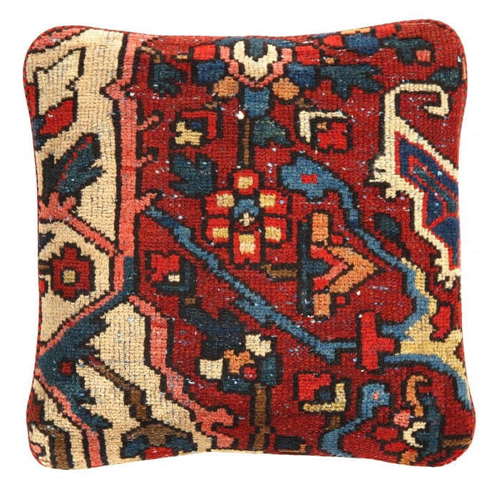 Pasargad Vintage Hand Knotted Farahan Rug Pillow 20": Pasargad Vintage Hand Knotted Farahan Rug Pillow 20" - N/A, Farahan, Hand-Woven, Lamb's Wool, 300 -K 220- 862.This item is part of our fine auction collection which includes many fine home accessories