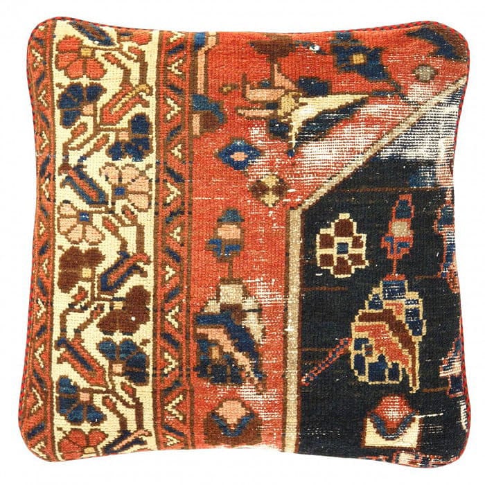 Pasargad Vintage Hand Knotted Farahan Rug Pillow 20": Pasargad Vintage Hand Knotted Farahan Rug Pillow 20" - N/A, Farahan, Hand-Woven, Lamb's Wool, 300 -K 244- 862.This item is part of our fine auction collection which includes many fine home accessories