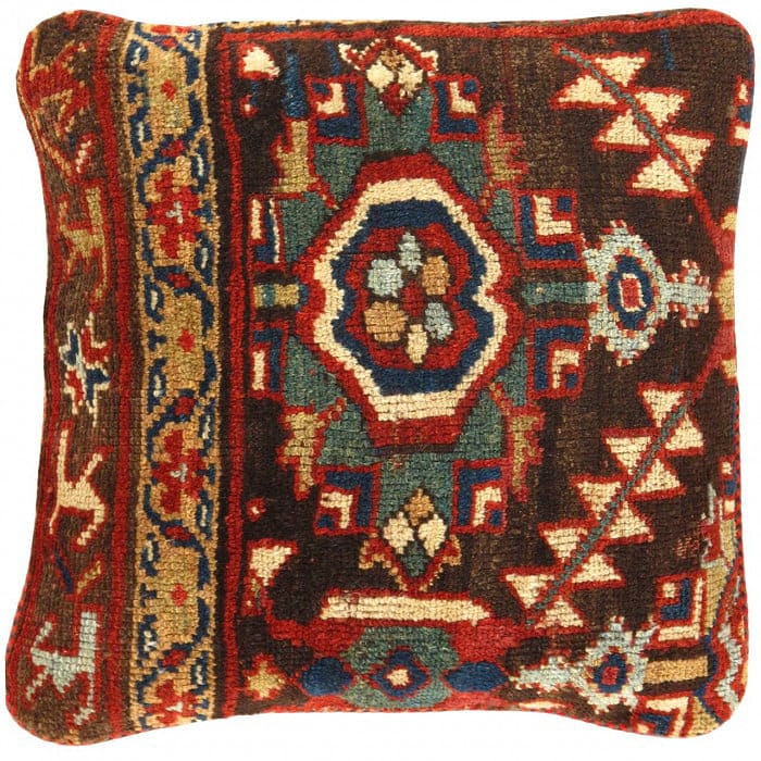 Pasargad Vintage Hand Knotted Farahan Rug Pillow 20": Pasargad Vintage Hand Knotted Farahan Rug Pillow 20" - N/A, Farahan, Hand-Woven, Lamb's Wool, 300 -K 246- 862.This item is part of our fine auction collection which includes many fine home accessories
