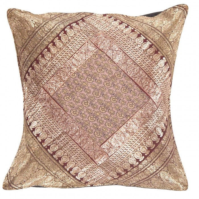 Vintage Sari silk Square Pillow Case 16 ": Vintage Sari silk Square Pillow Case 16 " - N/A, Traditional, Hand-Woven, sari Silk, 300 -Pss 149- 862.This item is part of our fine auction collection which includes many fine home accessories includ