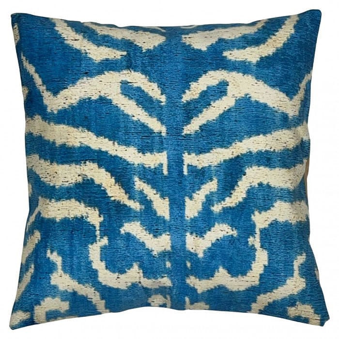 Pasargad Turkish Style Ikat Pillow - 16'' X 16''X 4'': Pasargad Turkish Style Ikat Pillow - New, Ikat, Hand-made, Velvet Silk, 300 -P-SS 28- 862.This item is part of our fine auction collection which includes many fine home accessories including antique r