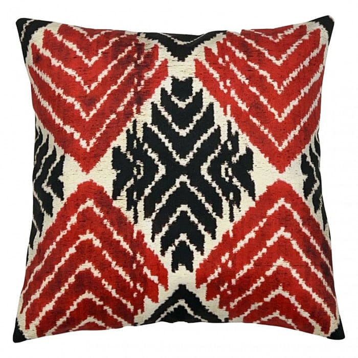 Pasargad Turkish Style Ikat Pillow - 16'' X 16''X 4'': Pasargad Turkish Style Ikat Pillow - New, Ikat, Hand-made, Velvet Silk, 300 -P-SS 29- 862.This item is part of our fine auction collection which includes many fine home accessories including antique r
