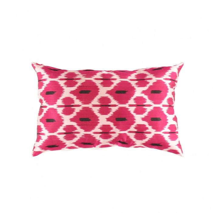 TI 251 Pink Soft Silk Ikat Pillow 16'' X 24'': TI 251 Pink Soft Silk Ikat Pillow 16'' X 24'' - New, Ikat, Hand-made, Pure Silk, 300 -TI 251- 862.This item is part of our fine auction collection which includes many fine home accessories including a