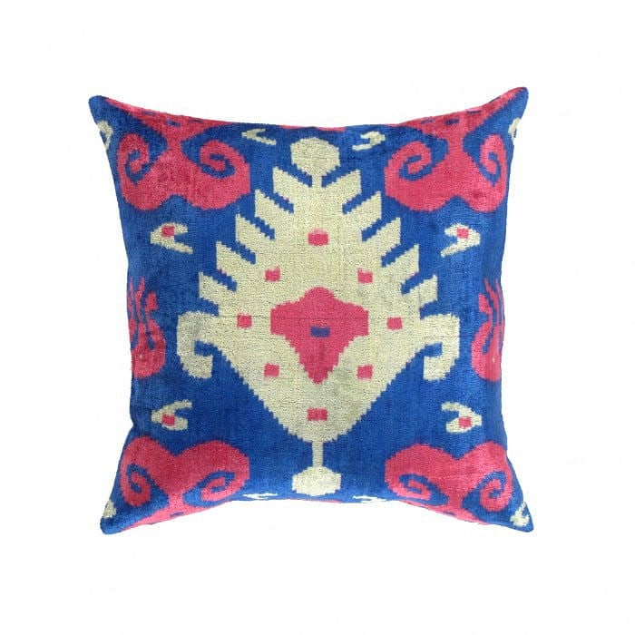 TI 292 Throw Pillow Covers 20'': TI 292 Throw Pillow Covers 20'' - New, Ikat, Hand-made, Velvet Silk, 300 -TI 292- 862.This item is part of our fine auction collection which includes many fine home accessories including antique rugs,