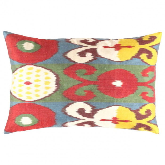 Turkish L Blue Silk Ikat pillow 16' x 24": Turkish L Blue Silk Ikat pillow 16' x 24" - New, Ikat, Handmade , Pure Silk, 300 -TI 64- 862.This item is part of our fine auction collection which includes many fine home accessories including