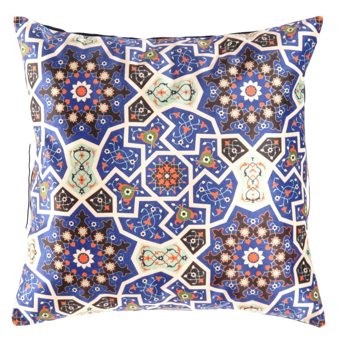 Persian Tile Velvet Pillow 20'' X 20': Persian Tile Velvet Pillow 20'' X 20' - N/A, Isfahan, Hand-Woven, Velvet Silk, 300 -TIR 244- 862.This item is part of our fine auction collection which includes many fine home accessories including an