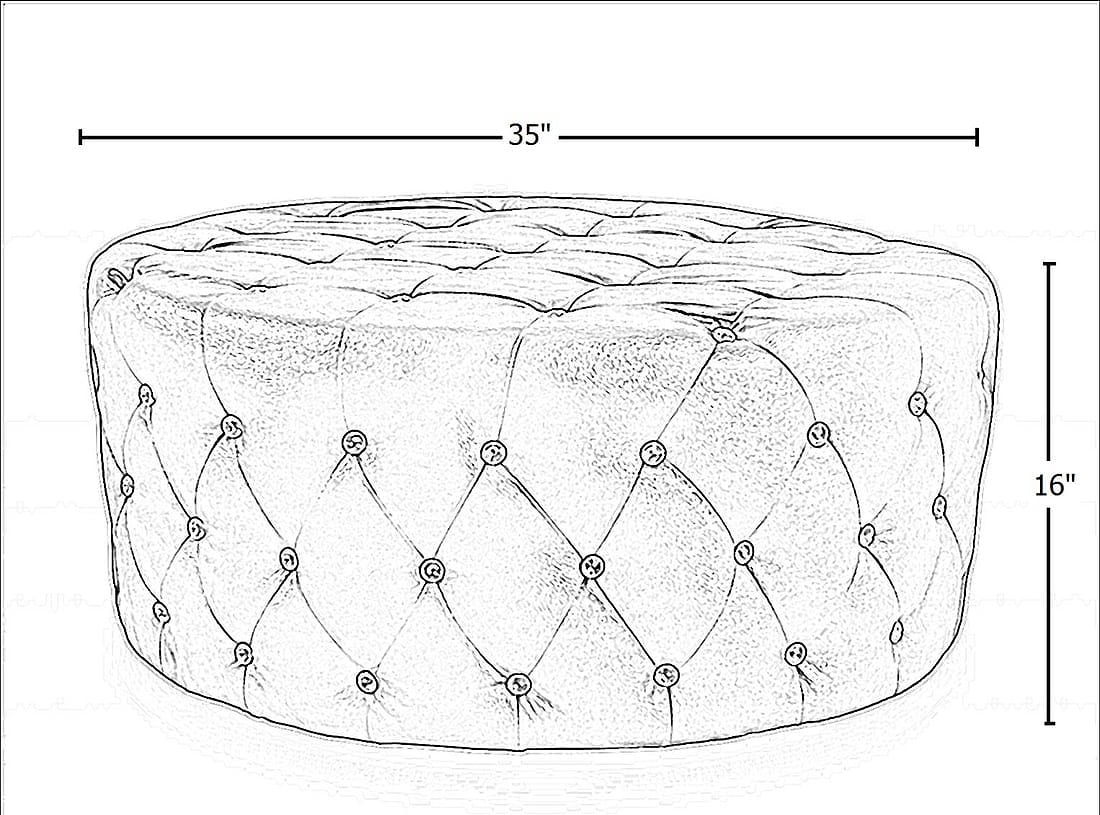 Pu Leather Ottoman - 5