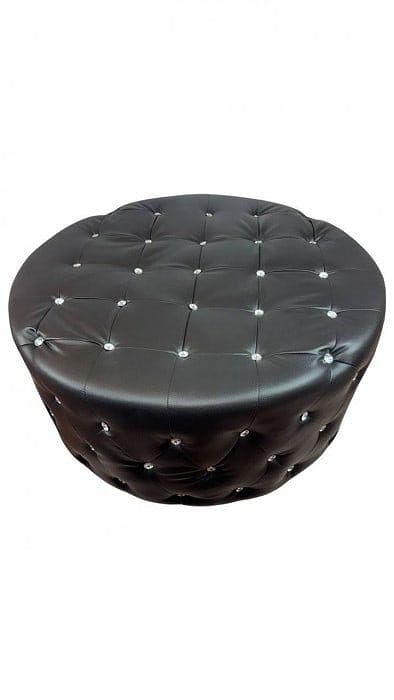 Pasargad Fine April Chesterfield Ottoman: Pasargad Fine April Chesterfield Ottoman - New, Casual, N/A, PU-Leather, 300 -PF0017- 862.This item is part of our fine auction collection which includes many fine home accessories including antique r