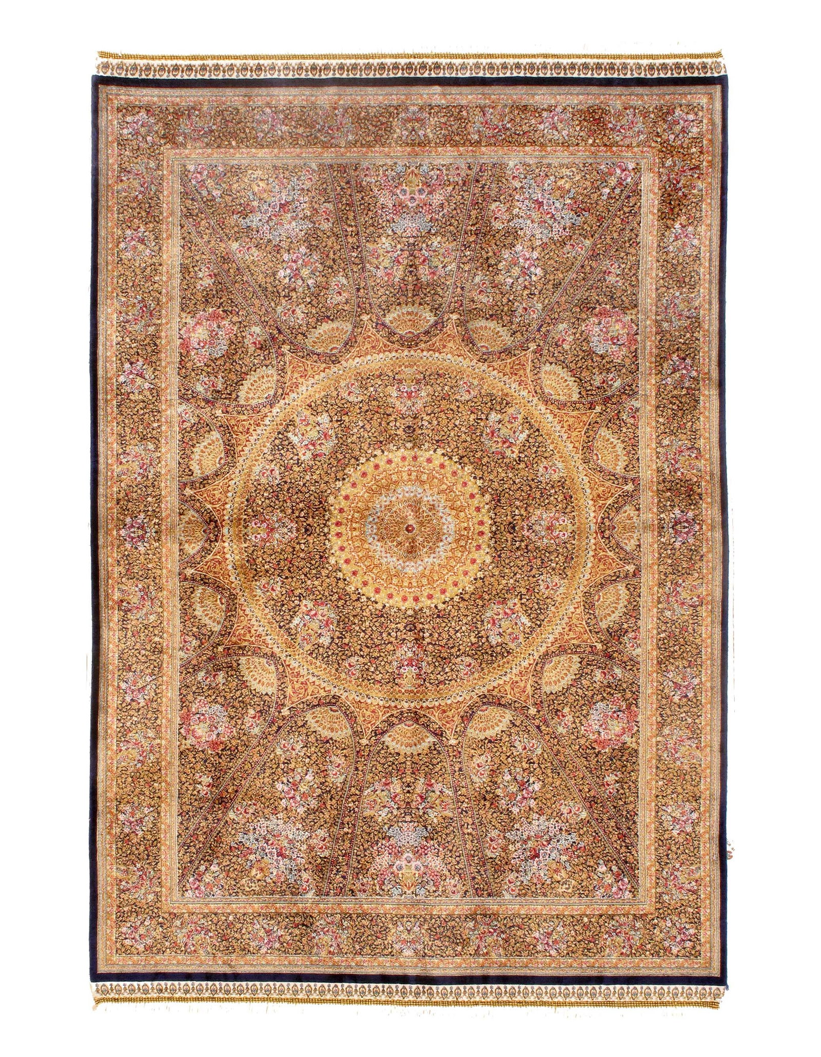 Persian Qum Design Rug 3'3"X 5': Persian Qum Design Rug 3'3"X 5' - NEW, Qum, Machine-Made, V. Silk, 300 -D15657- 862.This item is part of our fine auction collection which includes many fine home accessories including antique rugs, v