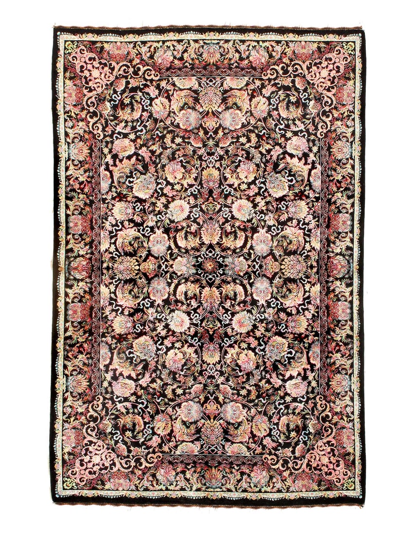 Persian Qum Design Rug 3'3"X 5': Persian Qum Design Rug 3'3"X 5' - NEW, Qum, Machine-Made, V. Silk, 300 -D15651- 862.This item is part of our fine auction collection which includes many fine home accessories including antique rugs, v
