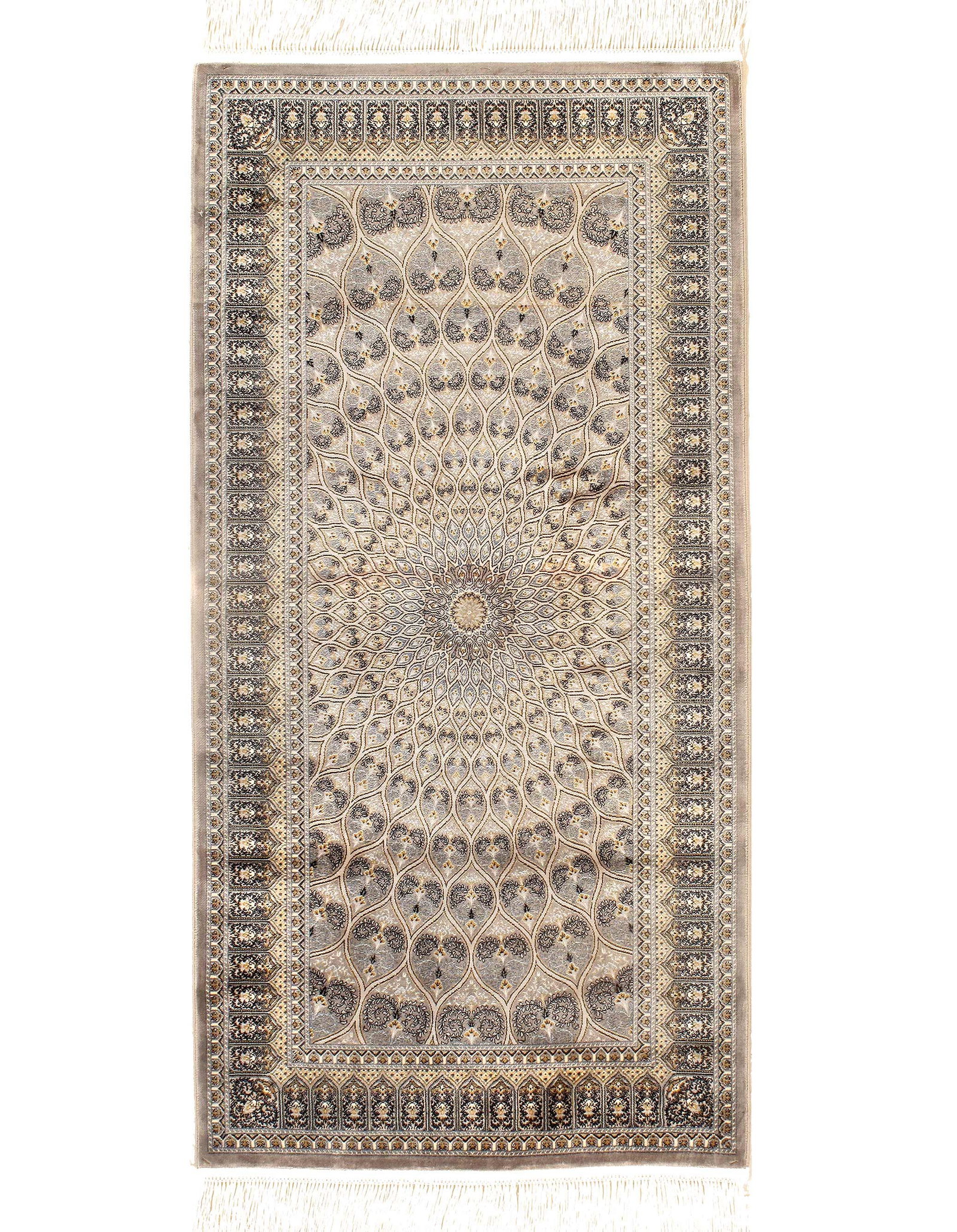 Persian Qum Design Rug 2'6"X 5': Persian Qum Design Rug 2'6"X 5' - NEW, Qum, Machine-Made, V. Silk, 300 -D15589- 862.This item is part of our fine auction collection which includes many fine home accessories including antique rugs, v
