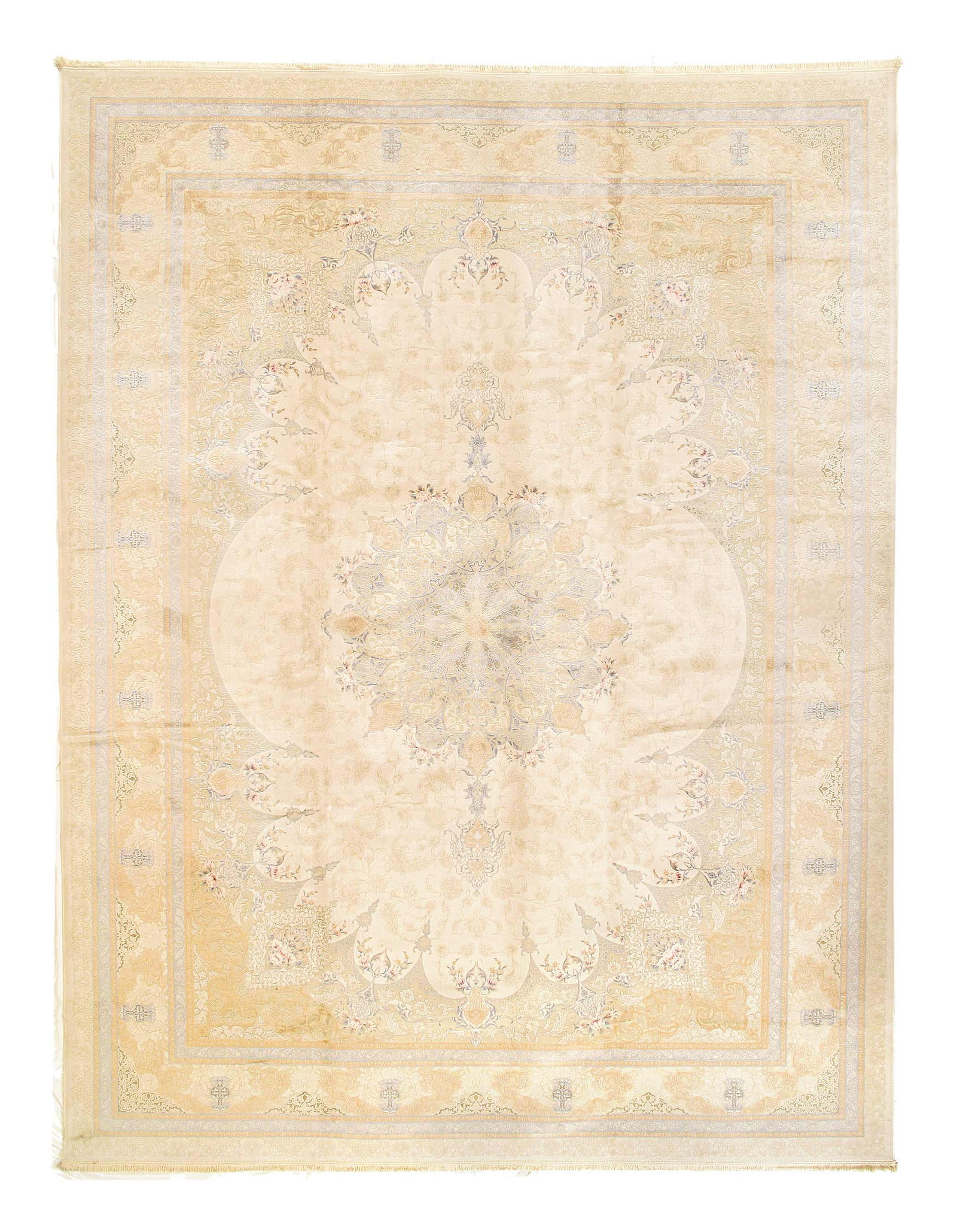 Persian Qum Design Rug 10'X 13'1': Persian Qum Design Rug 10'X 13'1' - NEW, Qum, Machine-Made, V. Silk, 300 -D15563- 862.This item is part of our fine auction collection which includes many fine home accessories including antique rugs,