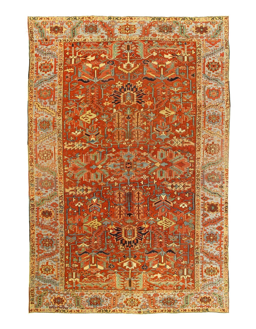 Rust Antique Persian Heriz Serapi Rug 8'4"X 12'6" (1 of 4)