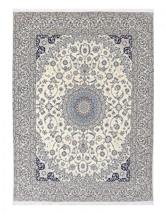 Fine Hand knotted Persian silk & wool Nain 9'8'' X 13'4'': Fine Hand knotted Persian silk & wool Nain 9'8'' X 13'4'' - New, Nain, Hand-Knotted, Wool & Silk, 300 -D13394- 862.This item is part of our fine auction collection which includes many fine home access