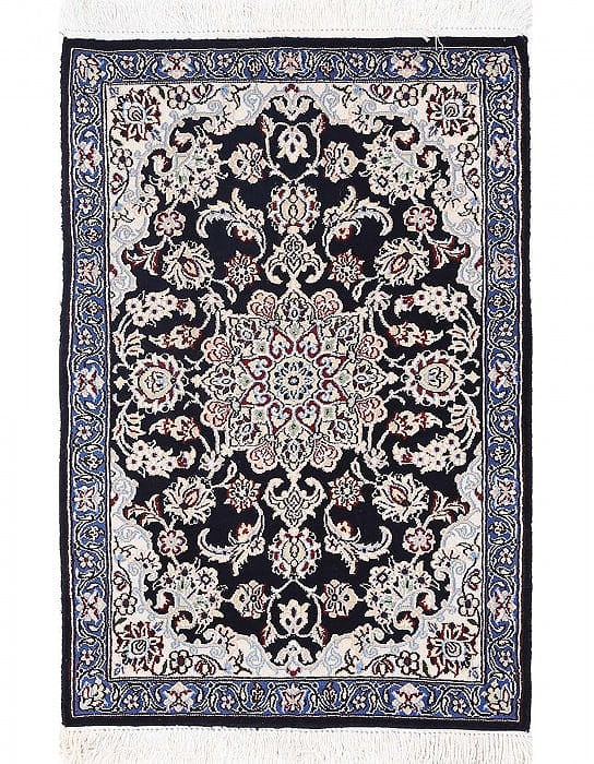 Navy Blue Hand knotted Persian Isfahan rug 2' X 3': Navy Blue Hand knotted Persian Isfahan rug 2' X 3' - New, Isfahan, Hand-Knotted, Lamb's Wool, 300 -D13372- 862.This item is part of our fine auction collection which includes many fine home accessorie