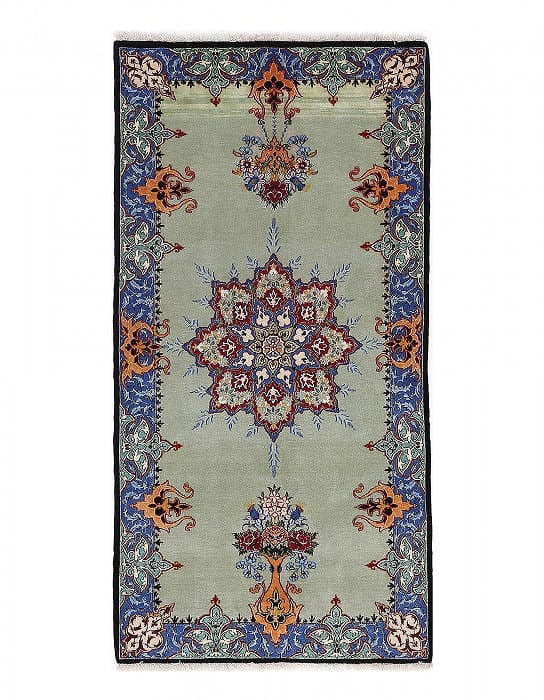 Super Fine hand knotted silk & wool Isfahan 2' X 4'2'': Super Fine hand knotted silk & wool Isfahan 2' X 4'2'' - New, Isfahan, Hand-Knotted, Wool & Silk, 300 -D13365- 862.This item is part of our fine auction collection which includes many fine home access