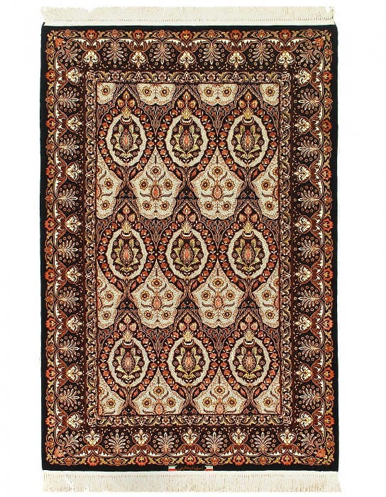 Fine Hand Knotted Silk & wool Isfahan rug 4' X 6': Fine Hand Knotted Silk & wool Isfahan rug 4' X 6' - New, Isfahan, Hand-Knotted, Wool & Silk, 300 -D13219- 862.This item is part of our fine auction collection which includes many fine home accessories