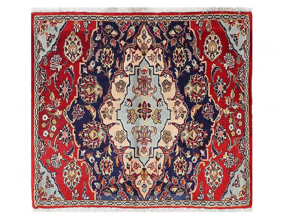 Persian hand knotted Vintage Hamadan rug 2'9'' X 3'2'' (1 of 3)