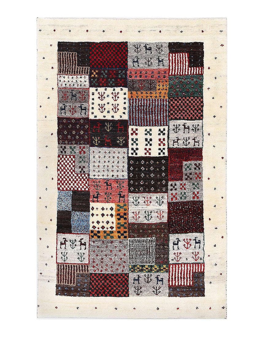 Fine Hand knotted Persian Gabbeh rug 2'8'' X 4'4'': Fine Hand knotted Persian Gabbeh rug 2'8'' X 4'4'' - New, Gabbeh, Hand-Knotted, Lamb's Wool, 300 -D13453- 862.This item is part of our fine auction collection which includes many fine home