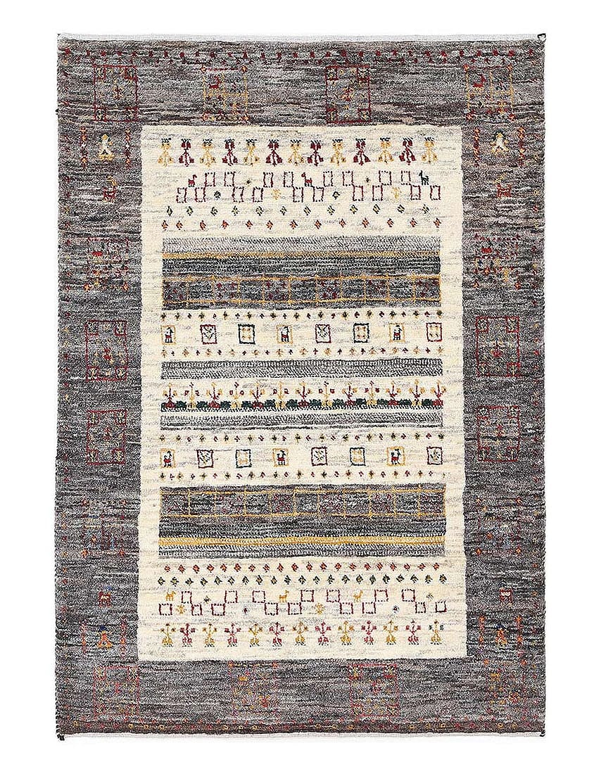 Fine Hand knotted Persian gabbeh 2'9'' X 4': Fine Hand knotted Persian gabbeh 2'9'' X 4' - New, Gabbeh, Hand-Knotted, Lamb's Wool, 300 -D13507- 862.This item is part of our fine auction collection which includes many fine home accessories