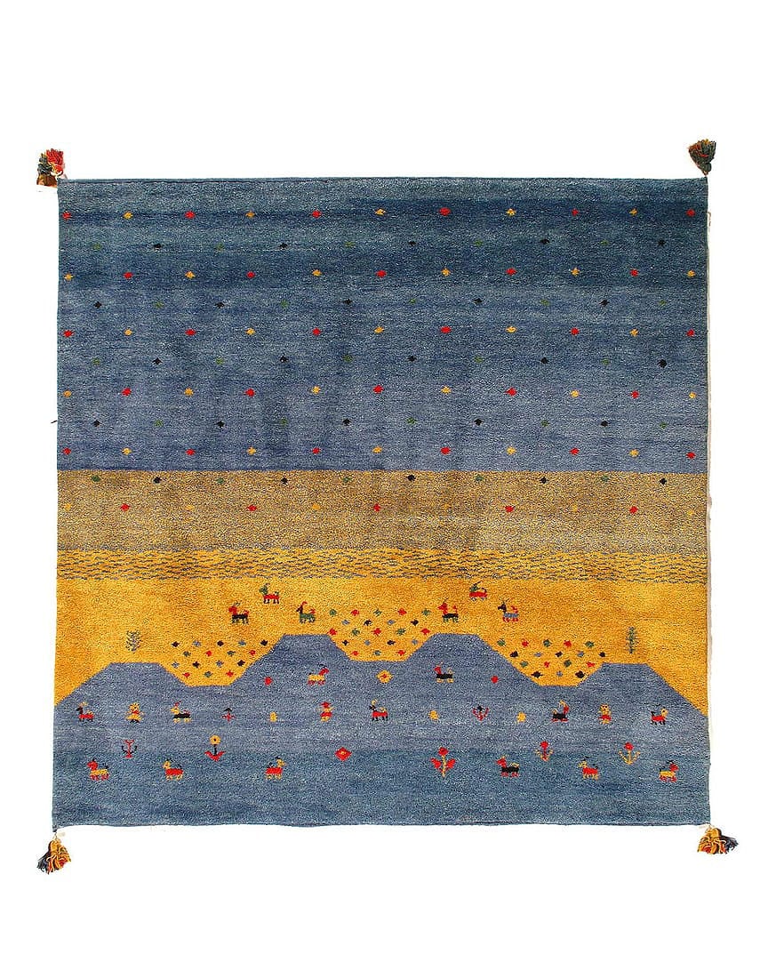 Red Hand Knotted Gabbeh Rug 6'9 X 8'9": Red Hand Knotted Gabbeh Rug 6'9 X 8'9" - New, Gabbeh, Hand-Knotted, Lamb's Wool, 300 -24300- 862.This item is part of our fine auction collection which includes many fine home accessories including an