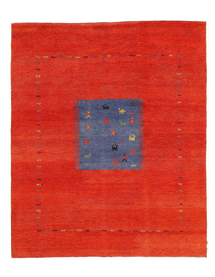 Fine hand knotted Gabbeh 6'11'' X 8'3'': Fine hand knotted Gabbeh 6'11'' X 8'3'' - New, Gabbeh, Hand-Knotted, Lamb's Wool, 300 -19915- 862.This item is part of our fine auction collection which includes many fine home accessories including