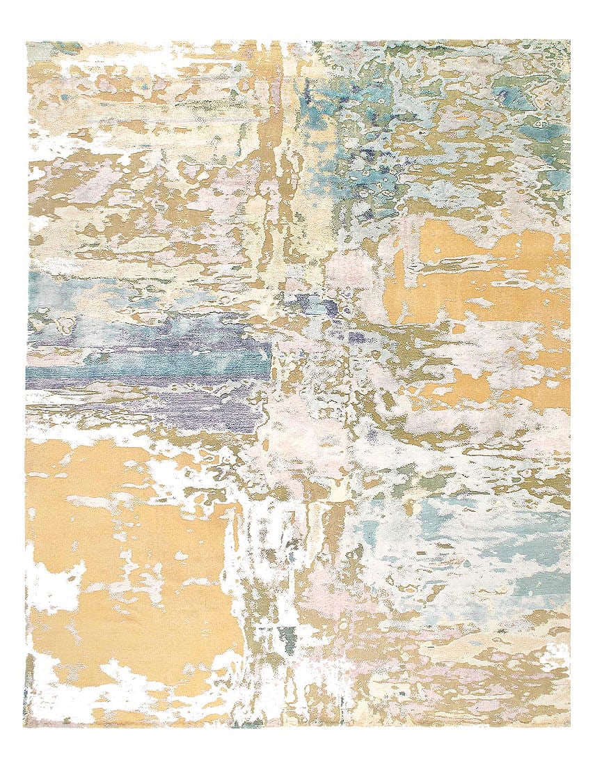 Multi color Modern Rug 8'x10': Multi color Modern Rug 8'x10' - New, Modern, Hand-Knotted, Wool & Silk, 300 -D08598- 862.This item is part of our fine auction collection which includes many fine home accessories including antique ru