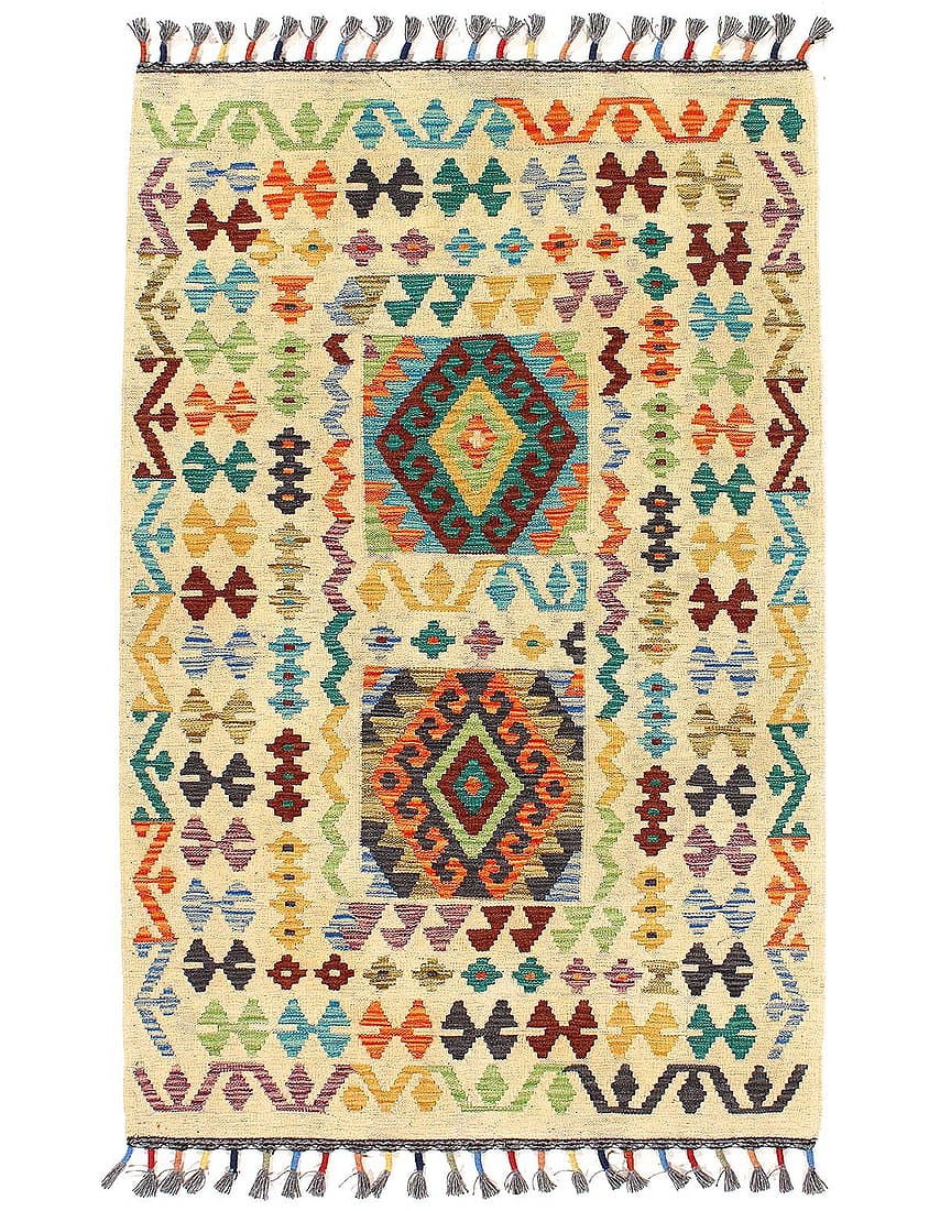 Pasargad Caucasian Tribal Style Flat Weave kilim 3'3"X 5': Pasargad Caucasian Tribal Style Flat Weave kilim 3'3"X 5' - NEW, Shiraz, Braided, Lamb's Wool, 300 -D09892- 862.This item is part of our fine auction collection which includes many fine home accessori