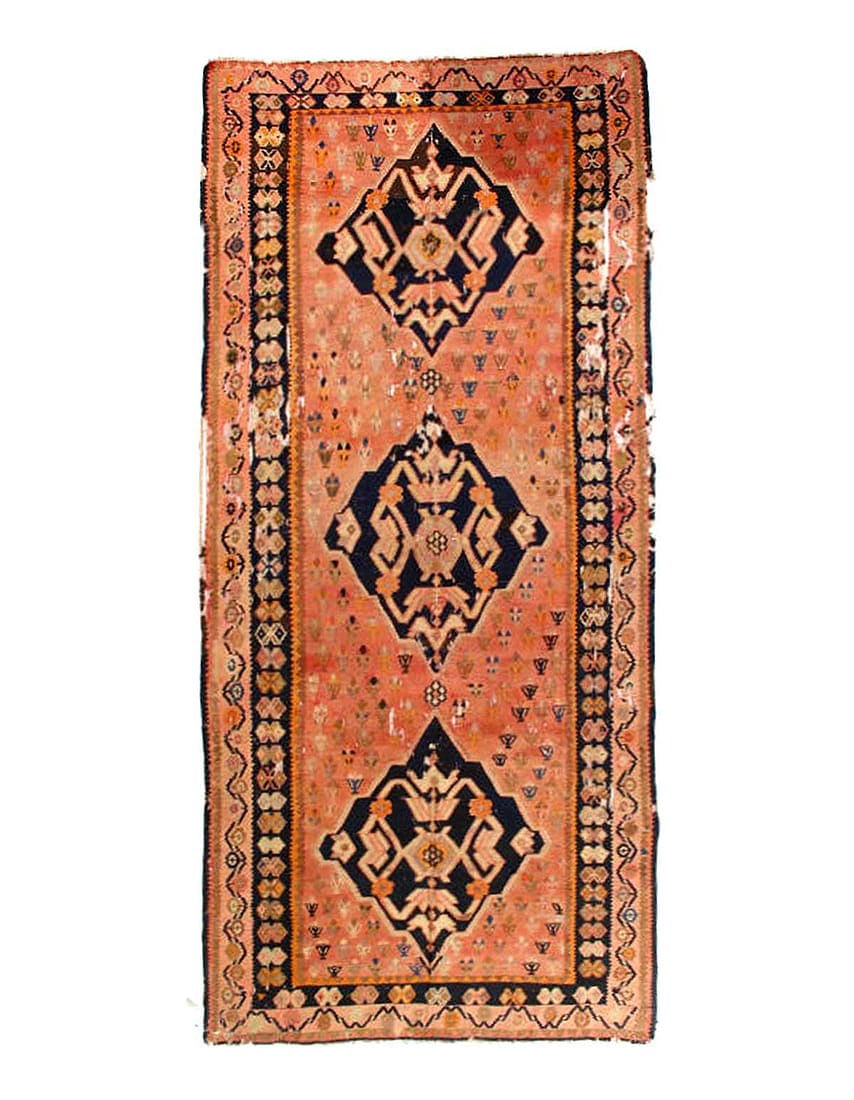 Vintage Reversible Kilim Flat Weave 6' X 13'7'': Vintage Reversible Kilim Flat Weave 6' X 13'7'' - circa 1900, Shiraz, Flatweave, Flat Weave, 300 -17299- 862.This item is part of our fine auction collection which includes many fine home accessories 