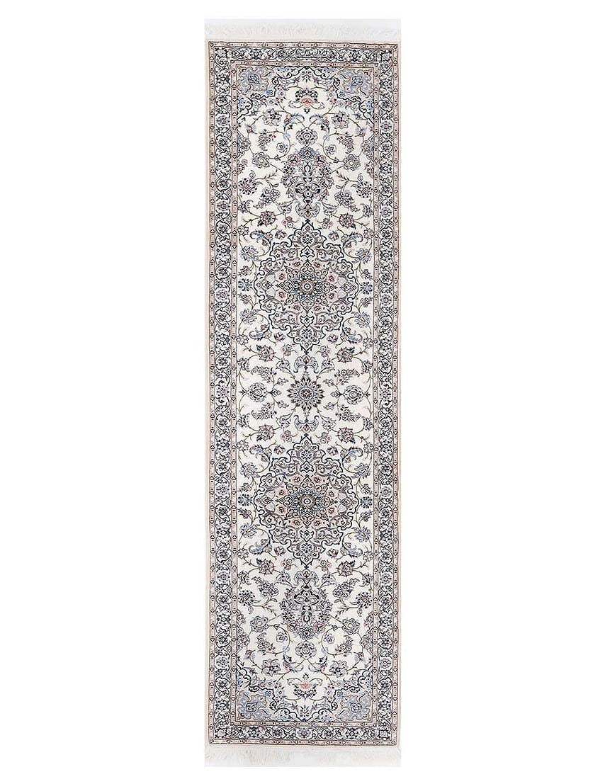 Fine Hand knotted Persian silk & wool Nain Runner 3' X 11'2'': Fine Hand knotted Persian silk & wool Nain Runner 3' X 11'2'' - New, Nain, Hand-Knotted, Wool & Silk, 300 -D13523- 862.This item is part of our fine auction collection which includes many fine home ac