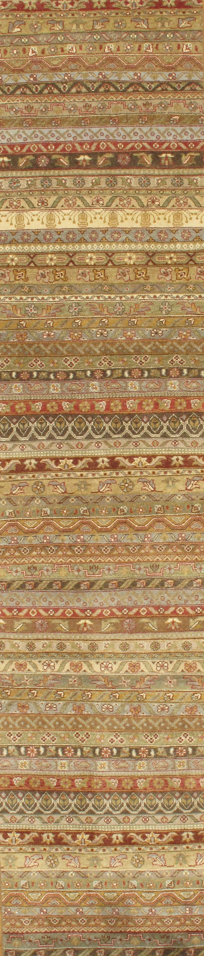 Multi color Modern Runner 2' 5'' X 12': Multi color Modern Runner 2' 5'' X 12' - New, Modern, Hand-Knotted, Lamb's Wool, 300 -D06721- 862.This item is part of our fine auction collection which includes many fine home accessories including