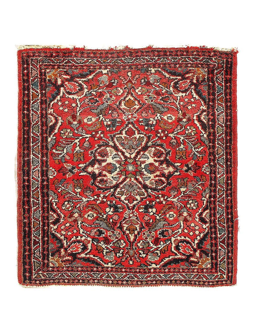 Persian Hand Knotted Antique sarouk 2'X 2'3": Persian Hand Knotted Antique sarouk 2'X 2'3" - 1920s, Sarouk, Hand-Knotted, Lamb's Wool, 300 -D15246- 862.This item is part of our fine auction collection which includes many fine home accessories inc