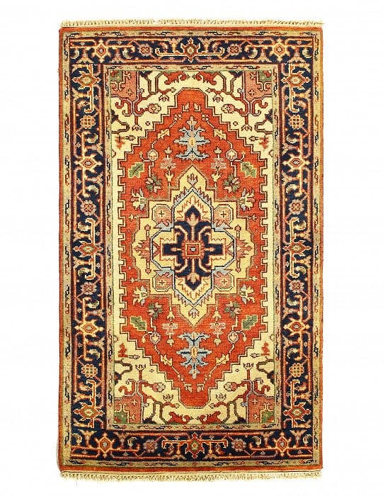 Rust Antique Persian Heriz Karajeh Rug 3'X 4'4": Rust Antique Persian Heriz Karajeh Rug 3'X 4'4" - CIRCA 1920, Karaja, Hand-Knotted, Lamb's Wool, 300 -D15239- 862.This item is part of our fine auction collection which includes many fine home accesso