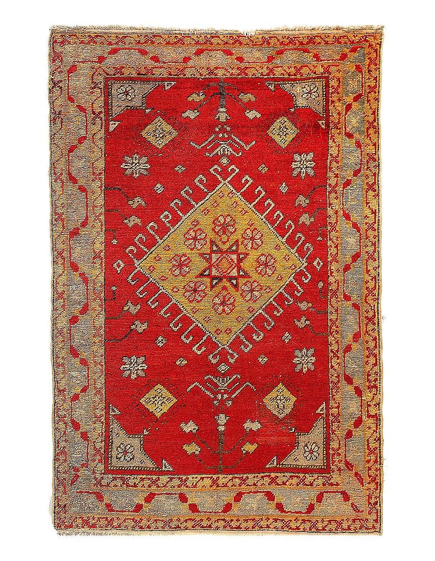 Antique Turkish Oushak Rug 3'X 4'4": Antique Turkish Oushak Rug 3'X 4'4" - CIRCA 1880, Oushak, Hand-Knotted, Lamb's Wool, 300 -D15280- 862.This item is part of our fine auction collection which includes many fine home accessories includi