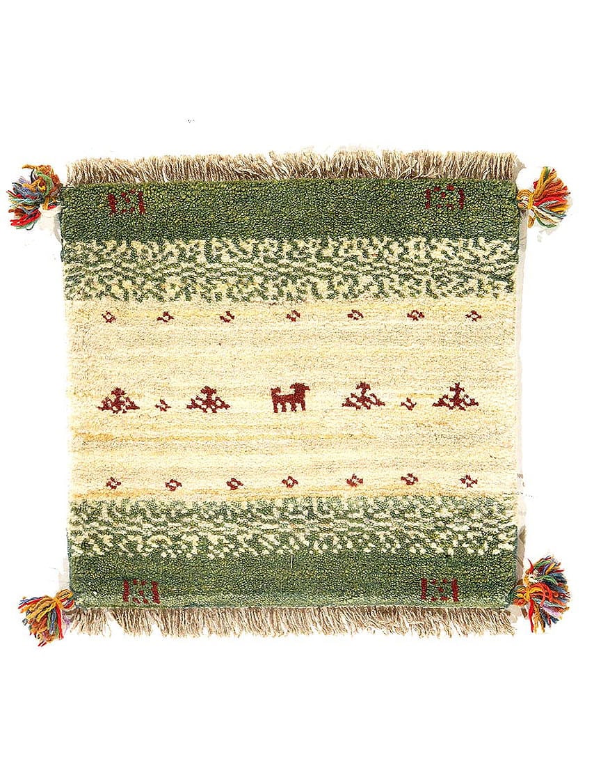 Fine Hand knotted Persian Gabbeh 1'4"X 1'4": Fine Hand knotted Persian Gabbeh 1'4"X 1'4" - NEW, Gabbeh, Hand-Knotted, Lamb's Wool, 300 -D09731- 862.This item is part of our fine auction collection which includes many fine home accessories includ