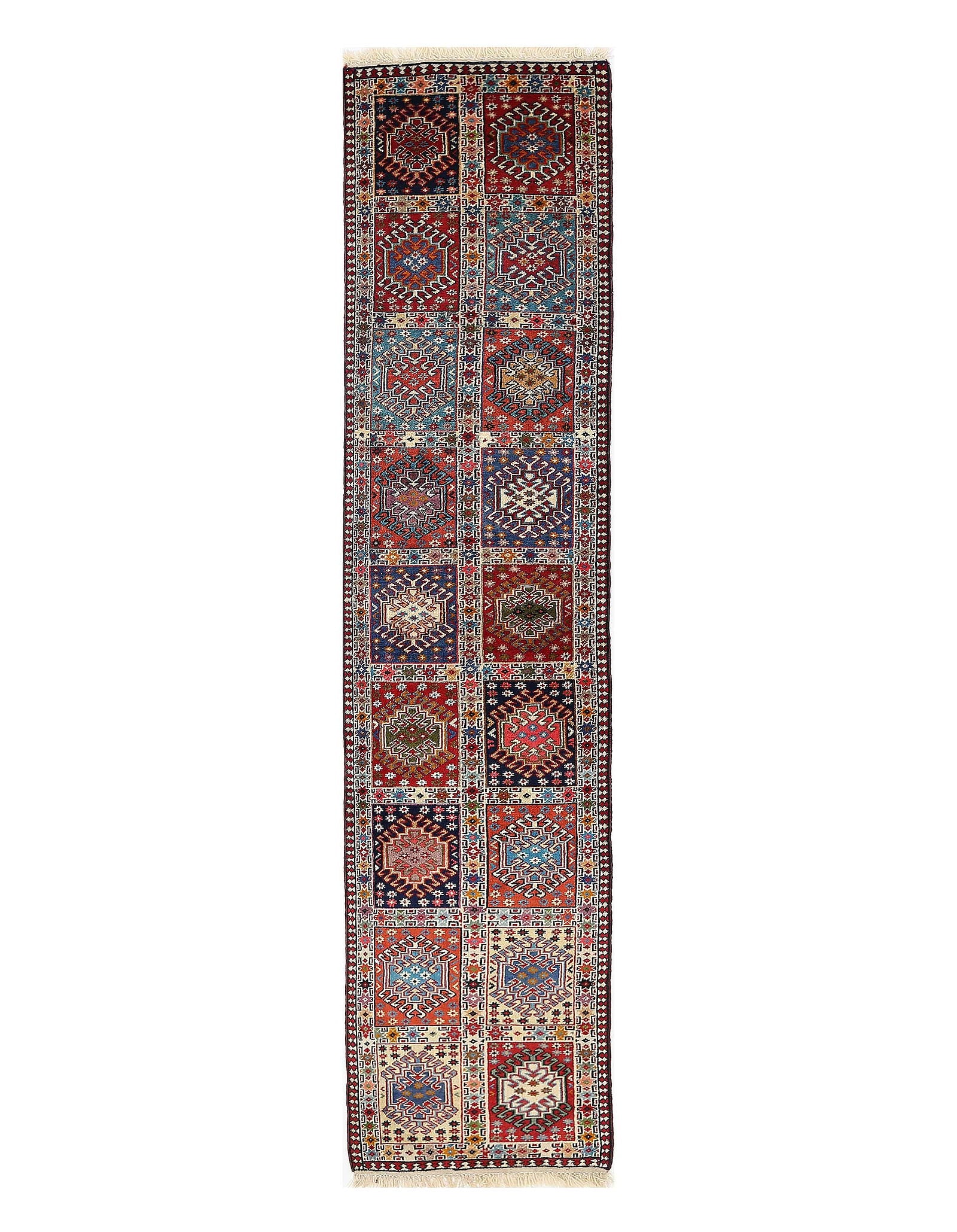 Fine Hand knotted Persian Yalameh runner 2'X 9'8": Fine Hand knotted Persian Yalameh runner 2'X 9'8" - NEW, Yalameh, N/A, Lamb's Wool, 300 -D13734- 862.This item is part of our fine auction collection which includes many fine home accessories includin