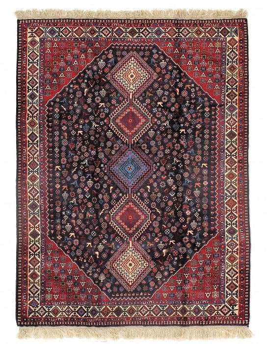 Persian Fine Hand Knotted Yalameh 5'7'' X 7'9'': Persian Fine Hand Knotted Yalameh 5'7'' X 7'9'' - New, Yalameh, Hand-Knotted, Lamb's Wool, 300 -D09615- 862.This item is part of our fine auction collection which includes many fine home accessories i