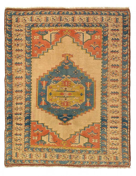 Fine Hand knotted Turkish Heriz rug 5'4"X 6'7": Fine Hand knotted Turkish Heriz rug 5'4"X 6'7" - circa 1970, Turkish, Handmade, Lamb's Wool, 300 -D03679- 862.This item is part of our fine auction collection which includes many fine home