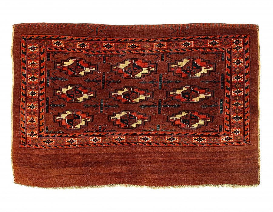 Handmade antique Turkmen Yomud rug 2'2'' X 4': Handmade antique Turkmen Yomud rug 2'2'' X 4' - 19th century, Turkaman, Hand-Knotted, Lamb's Wool, 300 -D14344- 862.This item is part of our fine auction collection which includes many fine home