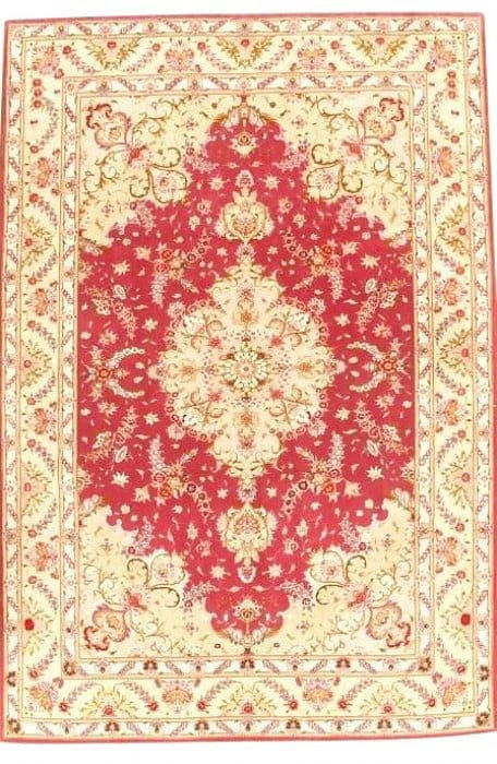 Rust Fine Persian Tabriz Rug - 6'7" x 10': Rust Fine Persian Tabriz Rug - 6'7" x 10' - New, Tabriz, Hand-Knotted, Wool, 300 -D04418- 862.This item is part of our fine auction collection which includes many fine home accessories including