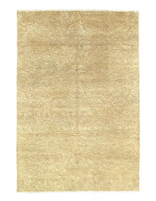 Beige Indo Tabriz Rug 5'5" X 8': Beige Indo Tabriz Rug 5'5" X 8' - New, Tabriz, Hand-Knotted, Wool & Silk, 300 -D04494- 862.This item is part of our fine auction collection which includes many fine home accessories including antique