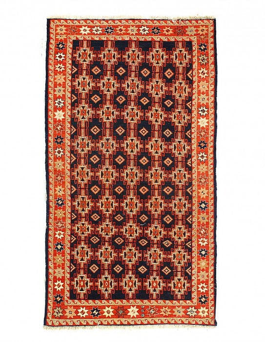 Turkish Caucasian Sumak rug 2'8"x 4'9': Turkish Caucasian Sumak rug 2'8"x 4'9' - CIRCA 1970, Sumak, Hand-Woven, Lamb's Wool, 300 -D14926- 862.This item is part of our fine auction collection which includes many fine home accessories